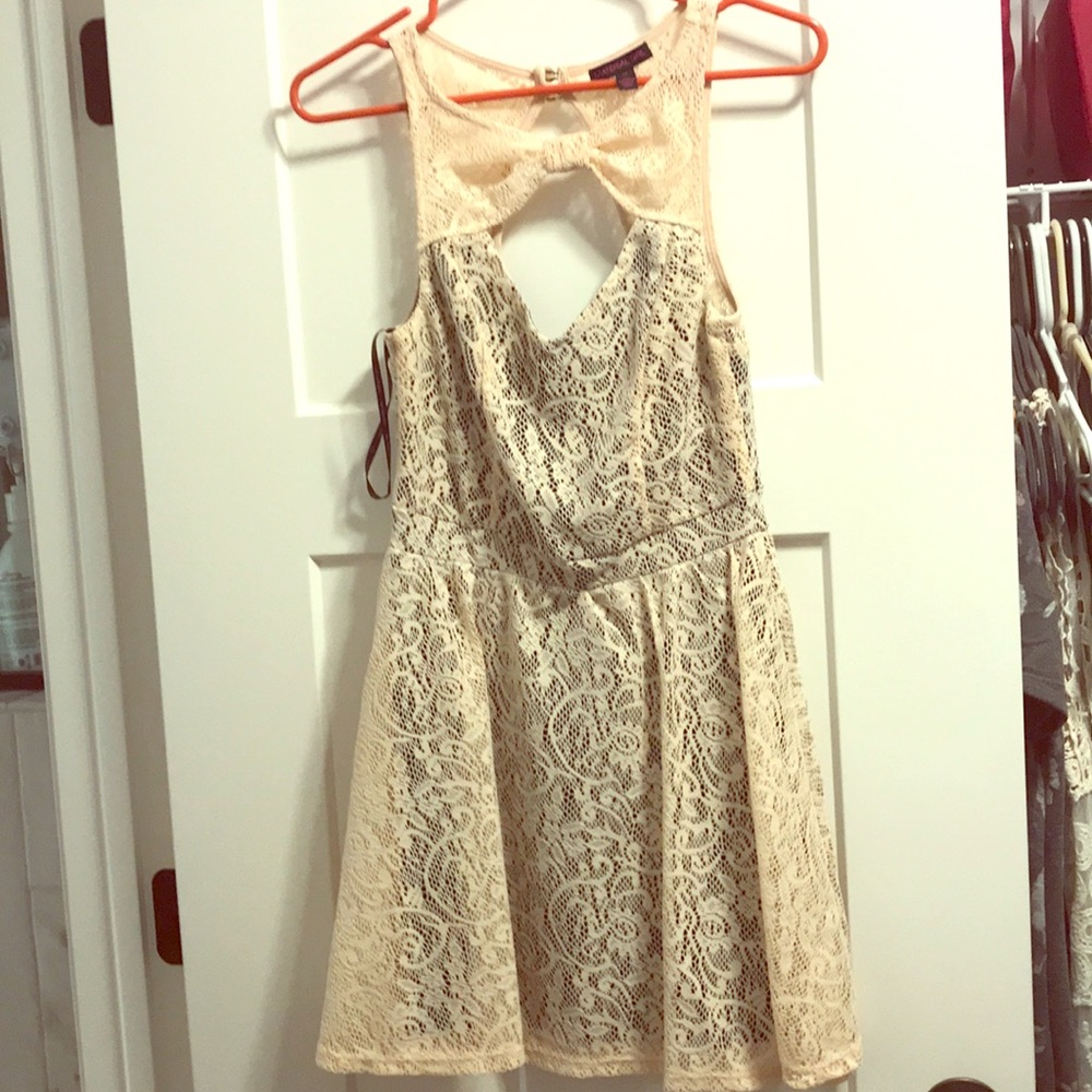 Cream lace dress